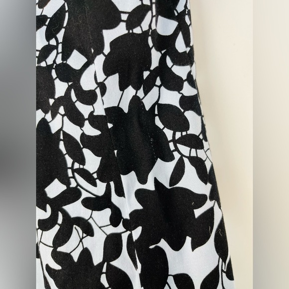 Maggy London Blue and Black Floral A-Line Dress - Picture 2 of 6